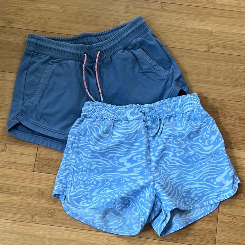 Athleta Girl set of 2 Blue Shorts size XL-14
